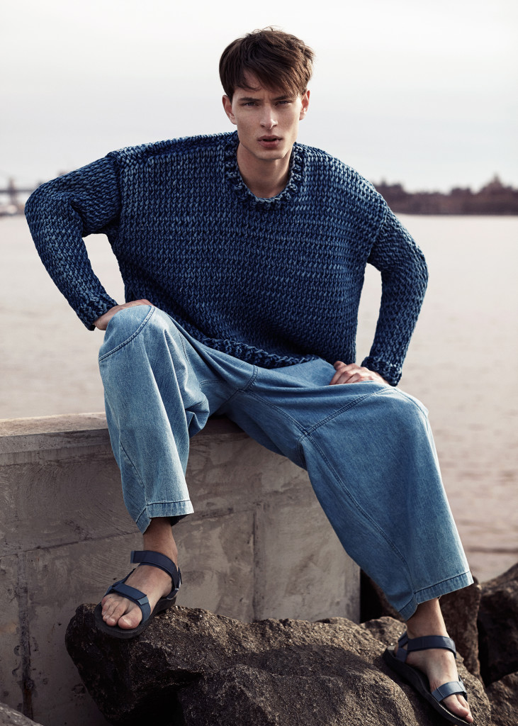 Sweater: 69, Trousers: 69, Shoes: Tevas