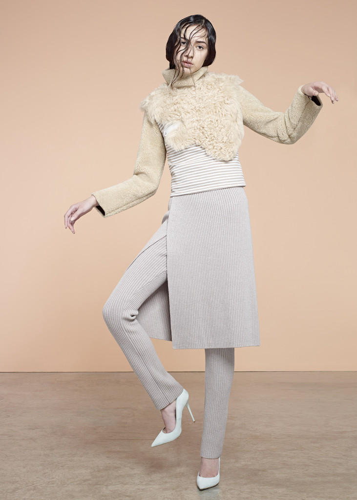 Long Sleeve Top: Charlie May, Short Sleeve Top: Ming Pin Tien, Skirt: Charlie May, Trousers: Charlie May, Shoes: Jimmy Choo